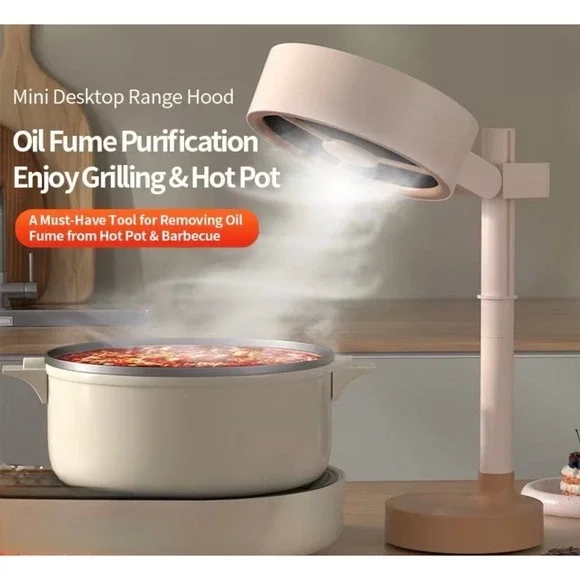 Desktop Range Hood Oil Fume Purifier USB 3 Speed Compact Smoking Fan new - Picture 1 of 4